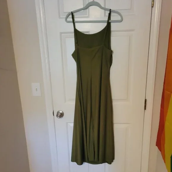 Olive green SHEIN spaghetti strap dress, size 2XL, NWT - Picture 3 of 4
